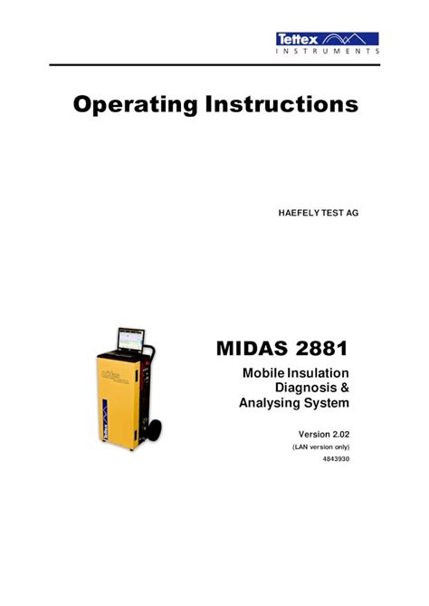 Operating Instructions MIDAS 2880.